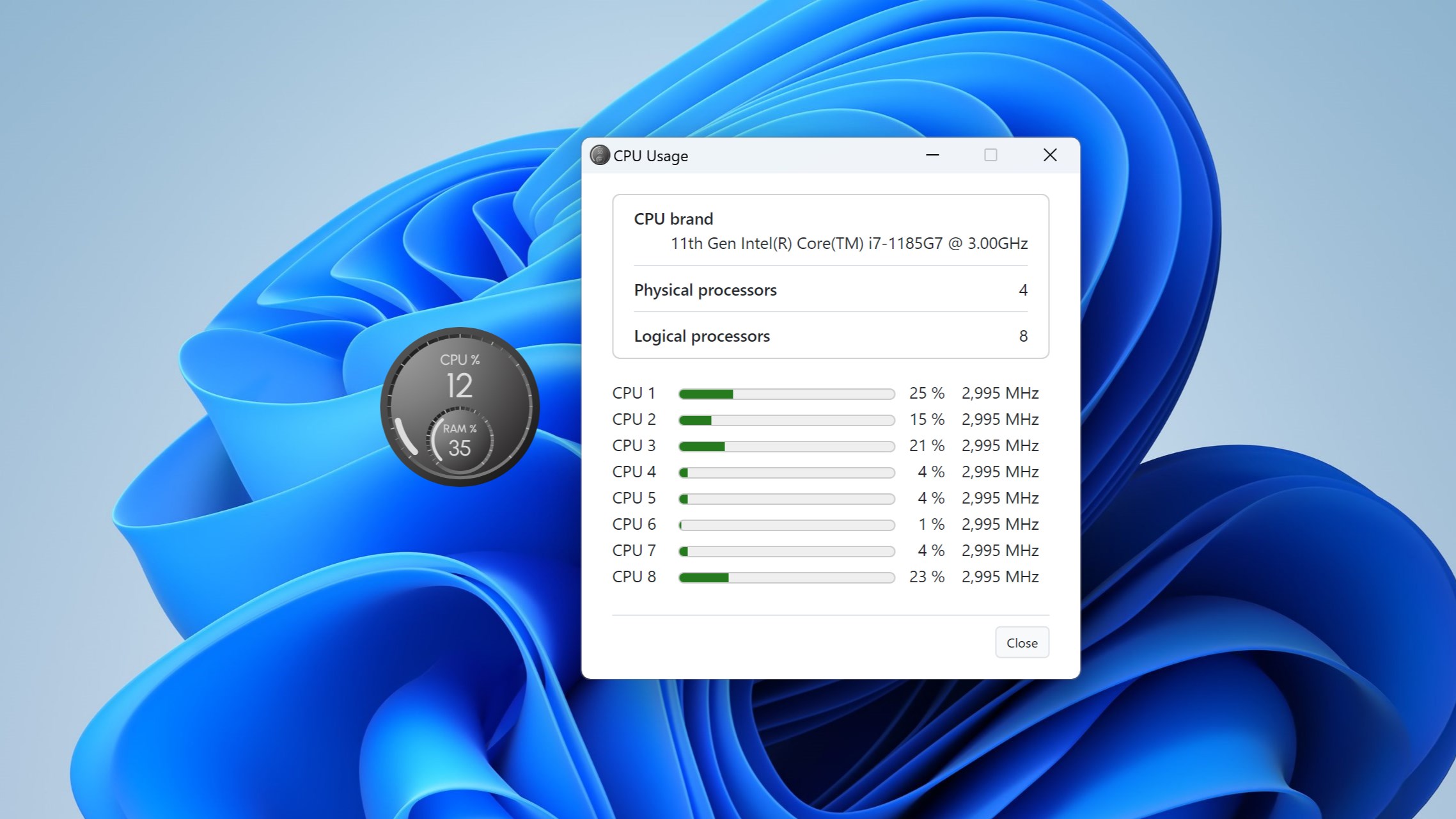 fGadget CPU Meter Style 2