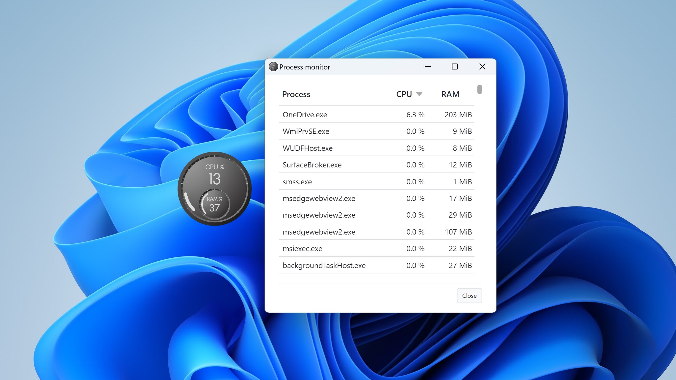 fGadget CPU Meter Style 3