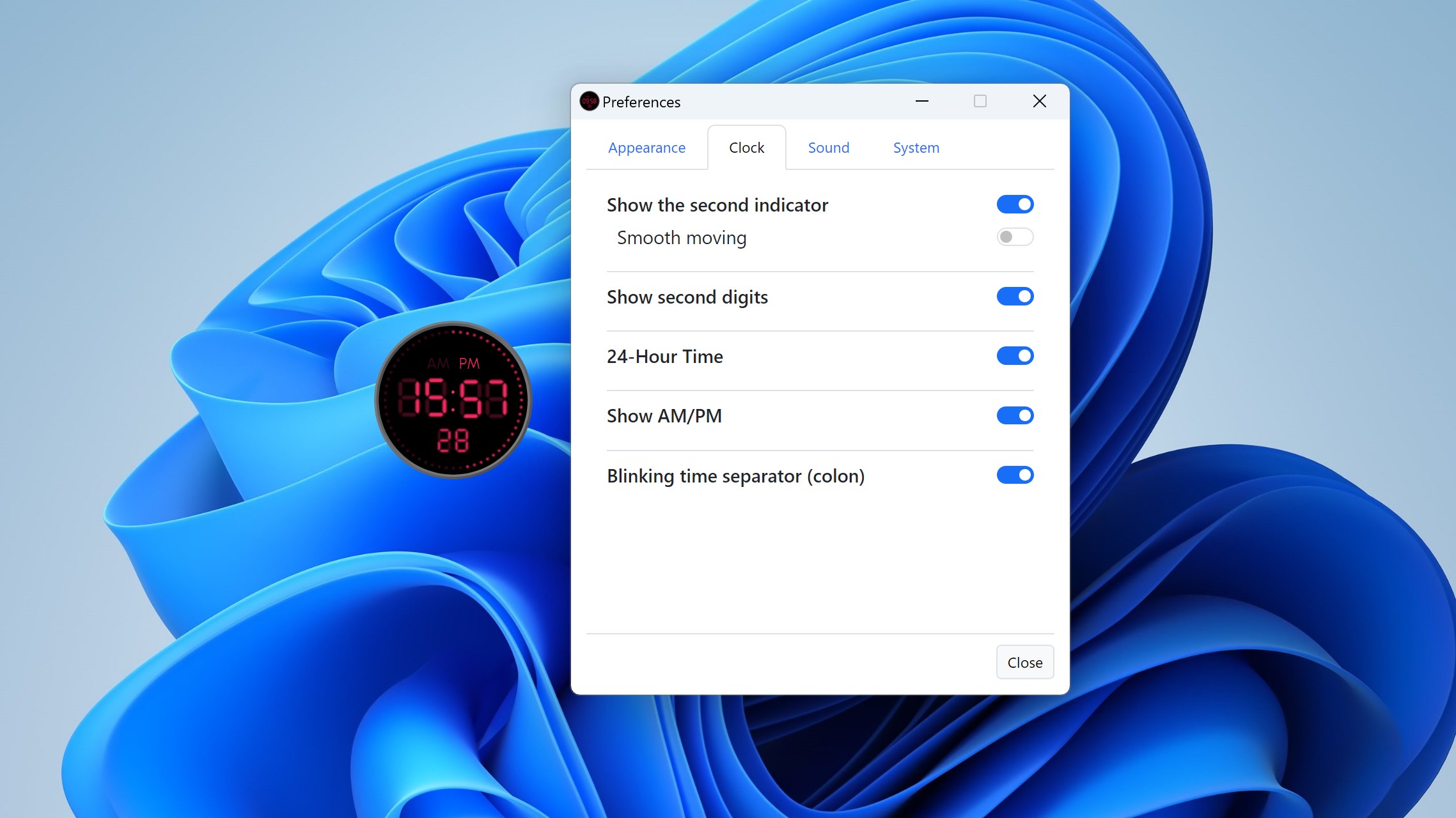 fGadget Digital Clock Face Style 3