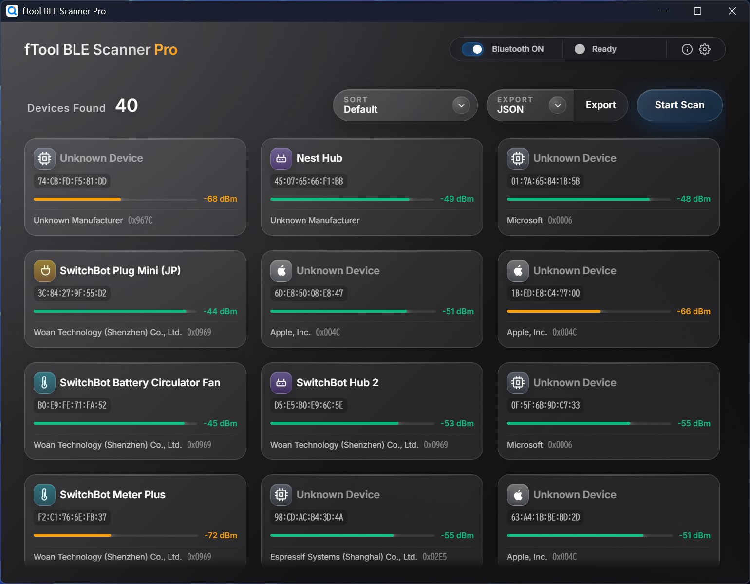 fTool BLE Scanner Pro Screenshot