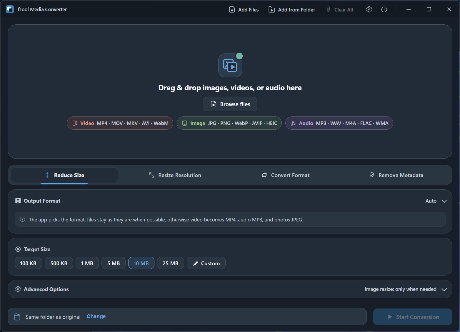 fTool Media Converter Screenshot